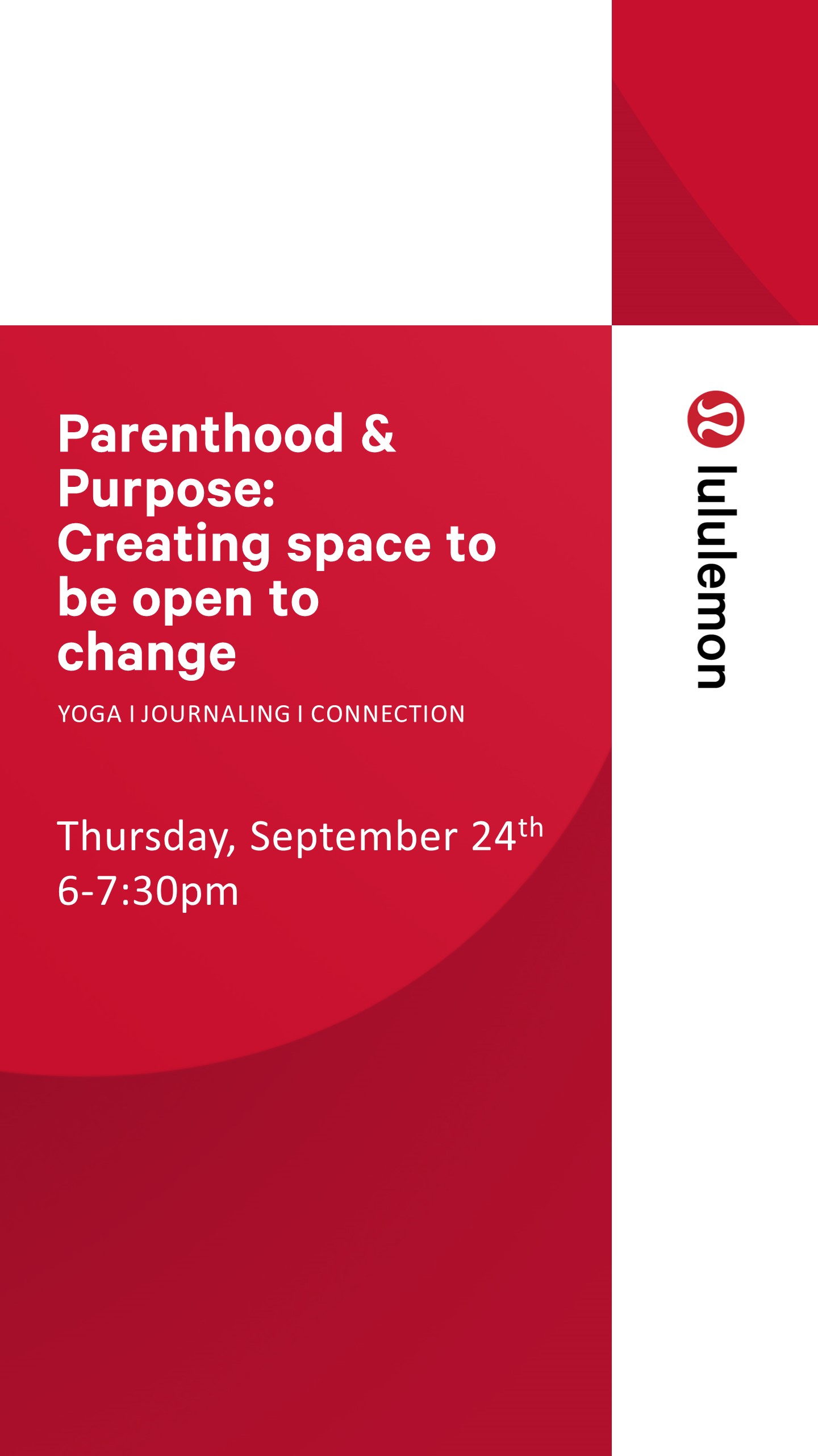 Lululemon Parenthood & Purpose: Open to change